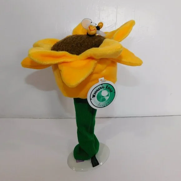 Winning Edge Designs Sunflower Bumble Bee Golf Driver Headcover NEW Flower 20087 - Picture 6 of 10